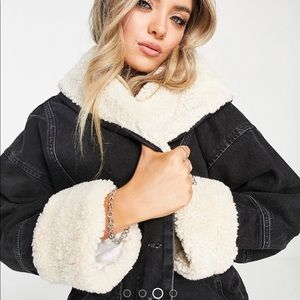 denim jacket with sheepskin lining